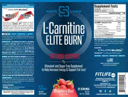 Label for L-Carnitine Elite Burn Strawberry Blast