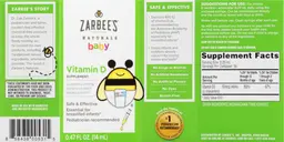 Label for Vitamin D