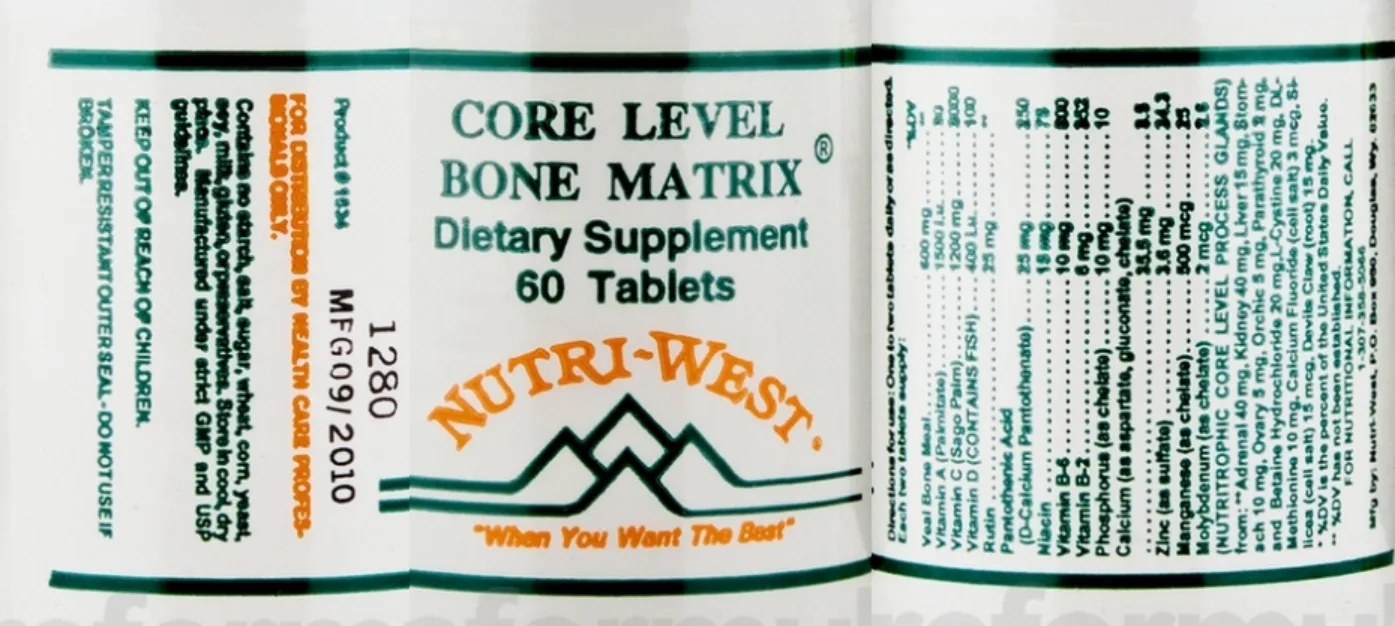 Label for Core Level Bone Matrix