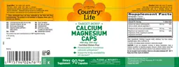 Label for Calcium Magnesium Caps