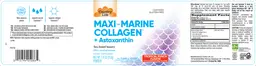 Label for Maxi-Marine Collagen + Astaxanthin Tropical Punch Flavor