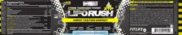 Label for LipoRush XTP Berry Blue Snow Cone