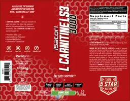 Label for L-Carnitine LS3 3000 Gummy Bear