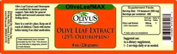 Label for OliveLeafMax Olive Leaf Extract (25% Oleuropein)