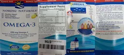 Label for Omega-3 690 mg Lemon
