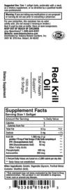 Label for Red Krill Oil 1000 mg