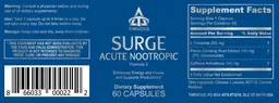Label for Surge Acute Nootropic
