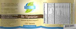 Label for Bio Vegetarian