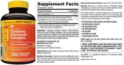 Label for Turmeric Curcumin Complex