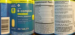 Label for Super B-Complex with 1000 mcg Biotin