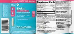 Label for Biotin 10,000 mcg with Keratin 100 mg