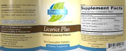 Label for Licorice Plus (Natural Licorice Flavor)
