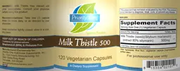 Label for Milk Thistle 500
