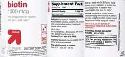 Label for Biotin 1000 mcg