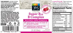 Label for Liquid Super B12 B Complex Raspberry Natural Flavor