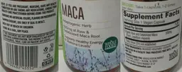 Label for Maca 500 mg