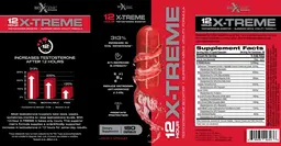 Label for 12 Hour X-Treme