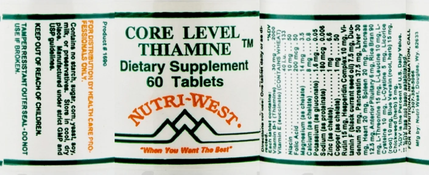 Label for Core Level Thiamine
