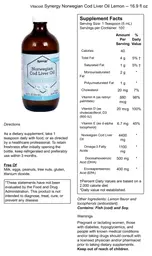 Label for Norwegian Cod Liver Oil Lemon