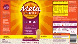 Label for 4-in-1 Fiber Powder Unflavored