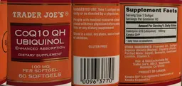 Label for CoQ10 QH Ubiquinol 100 mg