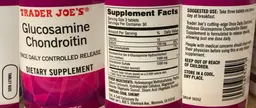 Label for Glucosamine Chondroitin
