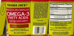 Label for Omega-3 Fatty Acids
