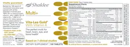 Label for Multi+ Vita-Lea Gold with Vitamin K