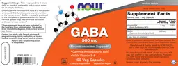 Label for GABA 500 mg