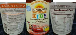 Label for Complete Multivitamin Gummies Cars