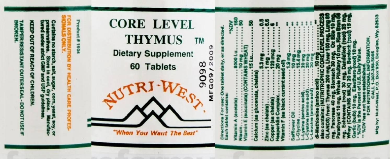 Label for Core Level Thymus