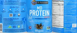 Label for MD Protein Fit Fair Trade Rich Chocolate Flavor