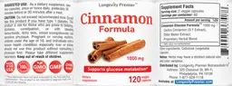 Label for Cinnamon Formula 1000 mg