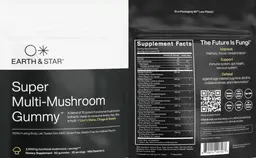 Label for Super Multi-Mushroom Gummy Wild Raspberry