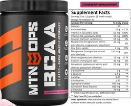 Label for BCAA Strawberry Dragonfruit