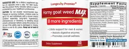 Label for Horny Goat Weed Max