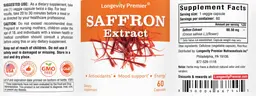 Label for Saffron Extract