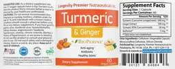 Label for Turmeric & Ginger + BioPerine