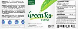 Label for Green Tea Extract