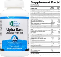Label for Alpha Base Capsules with Iron