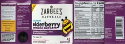 Label for Children's Elderberry Immune Support Natural Berry Flavor