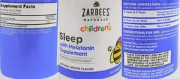 Label for Children's Sleep with Melatonin Natural Grape Flavor