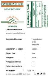 Label for Pantothenic Acid