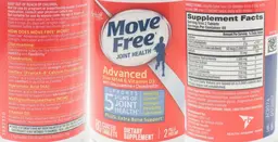 Label for Move Free Advanced plus MSM + Vitamin D3