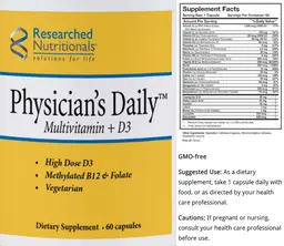 Label for Physician's Daily Multivitamin + D3