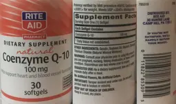 Label for Coenzyme Q-10 100 mg