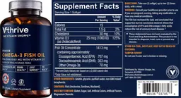 Label for Premium Omega-3 Fish Oil