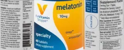 Label for Melatonin 10 mg