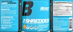 Label for 2 Shredded Orange Mango Flavor