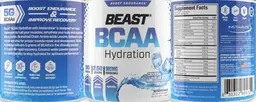 Label for BCAA Hydration Crystal Blue Ice